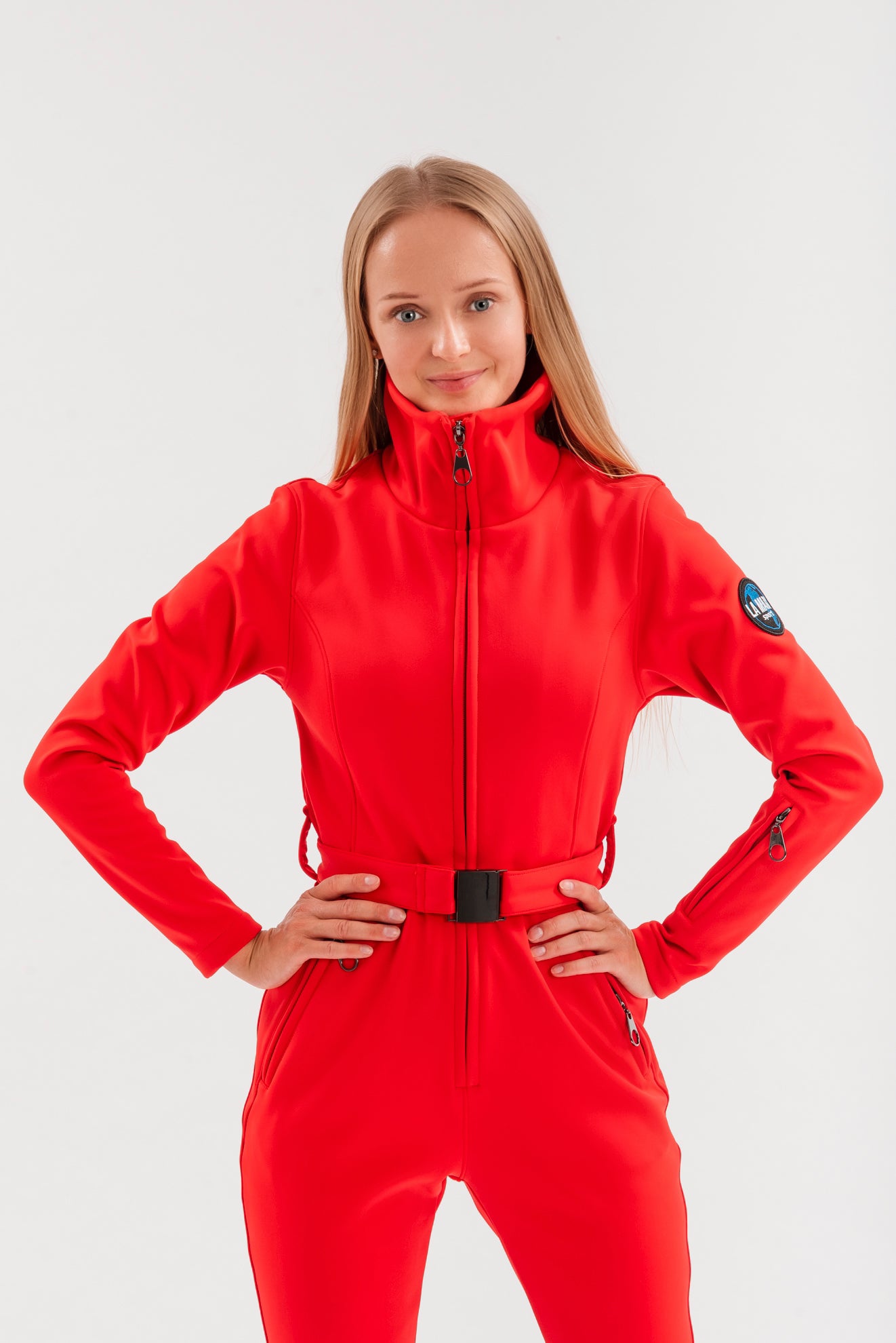 Red one piece hot sale ski suit